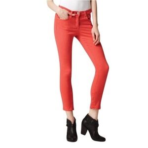 rag & bone zipper capri coral skinny jeans size 31